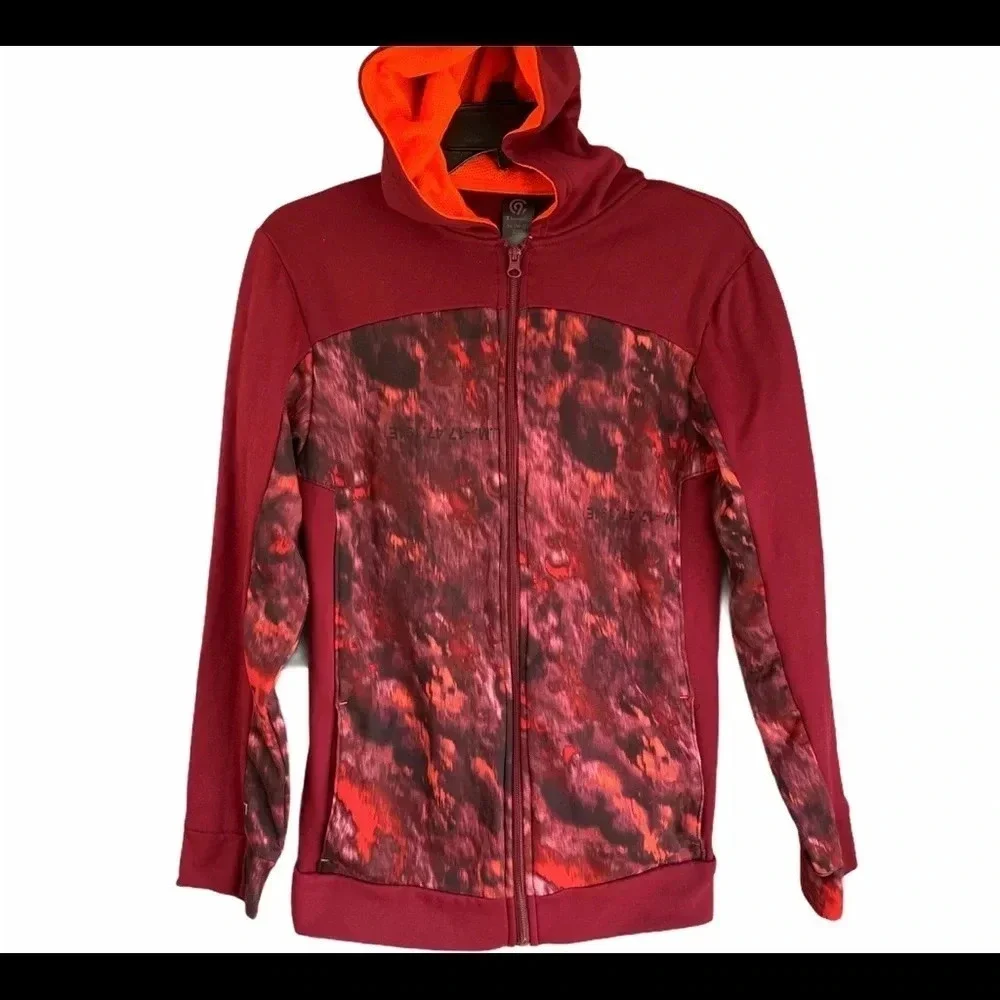 Champion Zip-Up Print Hoodie W/Pockets